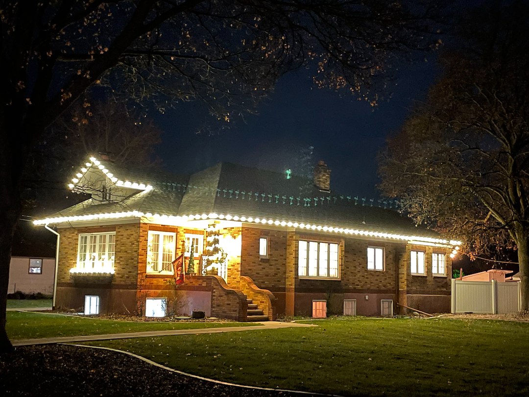 Champion Warm White Christmas Light Installation Spokane WA